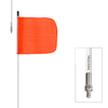 3' 1 Piece, Non-powered, Quick Disconnect, Heavy Duty Whip with 11.5"x11.5" Orange Mesh Flag