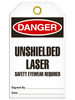 Danger - Unshielded LASER Safety Eyewear Required | PKG/25 | INCOM