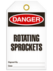 Danger - Rotating Sprockets | Pack /25 | INCOM
