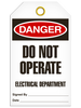 Danger - Do Not Operate Electrical Department  | Pack /25 | INCOM