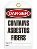 Danger - Contains Asbestos Fibers  | Pack of 25 | INCOM