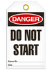 Danger DO NOT START Safety Tag - 25 Pkg - INCOM - TG1005