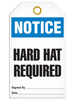 Notice Hard Hat Required Tag PKG/25