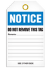 Bilingual Notice  Out of Order Tag | PKG/25 | INCOM TG7021   Safety Supplies Canada