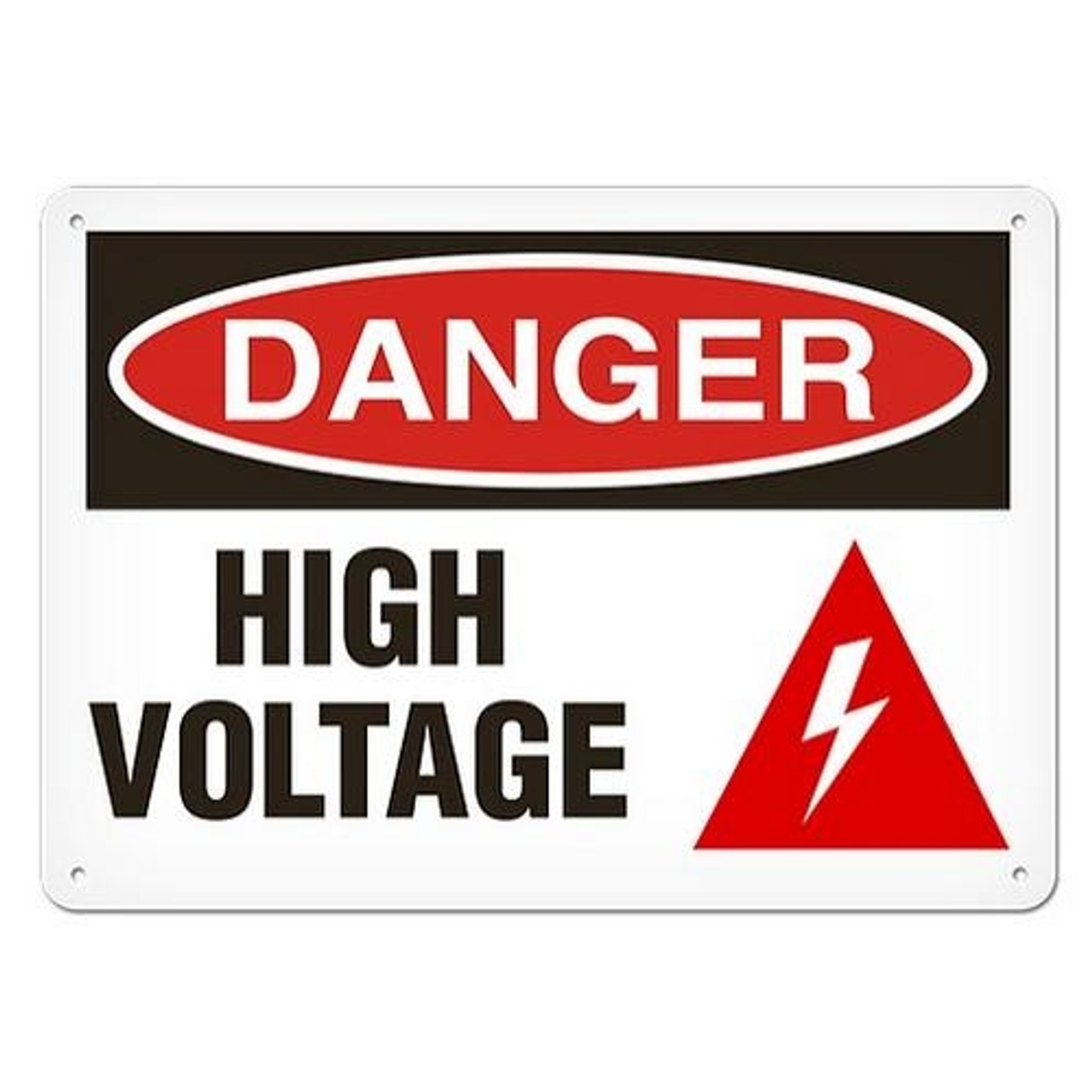 Osha Safety Sign Warning High Voltage Overhead Incom Ss3041v