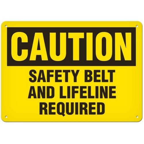 OSHA Safety Sign Caution Safety Belt SS2011V, SS2011A