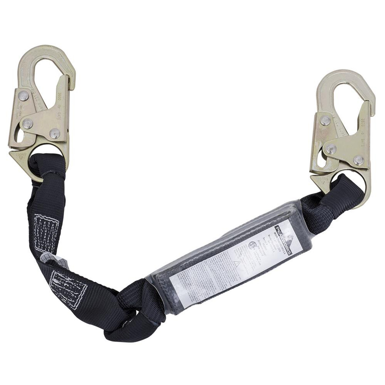 Shock Absorbing Lanyard - SP - Single Leg - Snap Hooks - 110-220 Lb Capacity