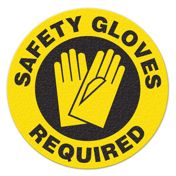 SAFETY GLOVES REQUIRED - Floor Sign - Safety Supplies Canada