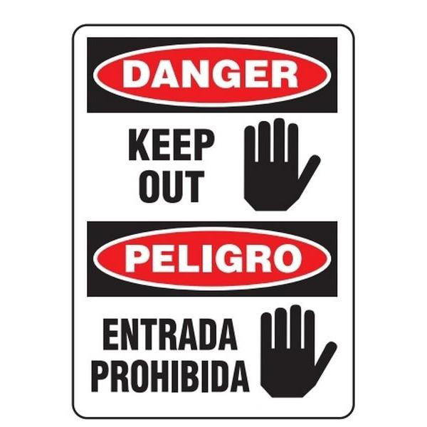 Danger Keep Out Safety Sign 1.2mm Rigid Plastic 300mm X 200mm