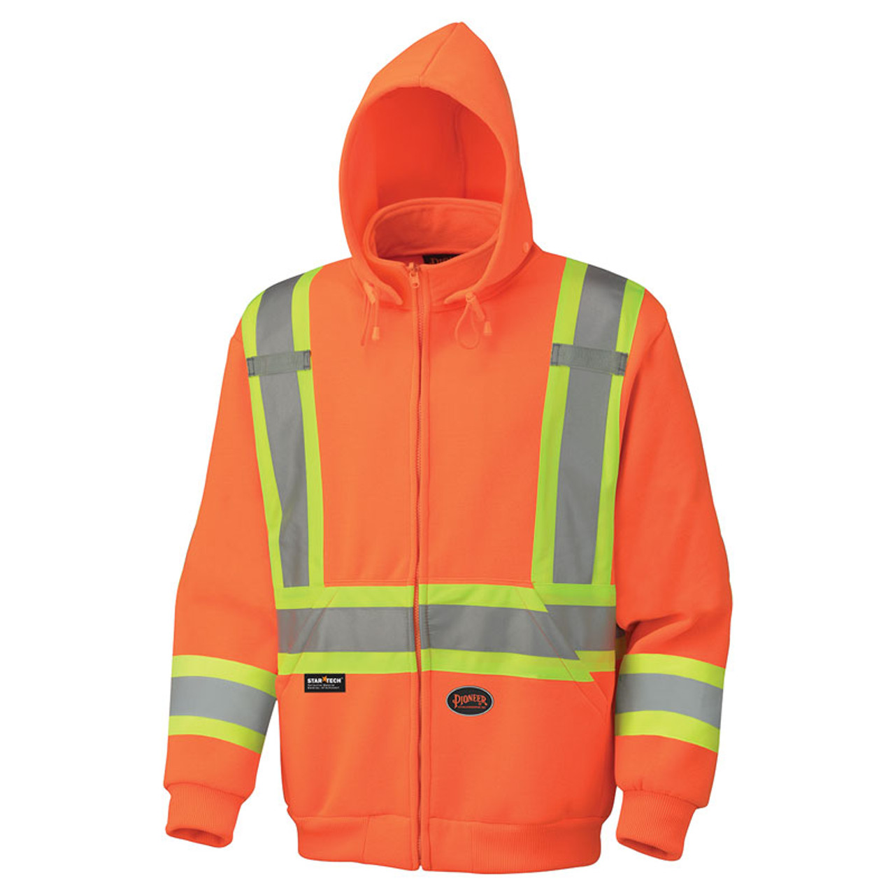 Hi-Vis Poly Fleece Zip-Up Hoodie | Pioneer