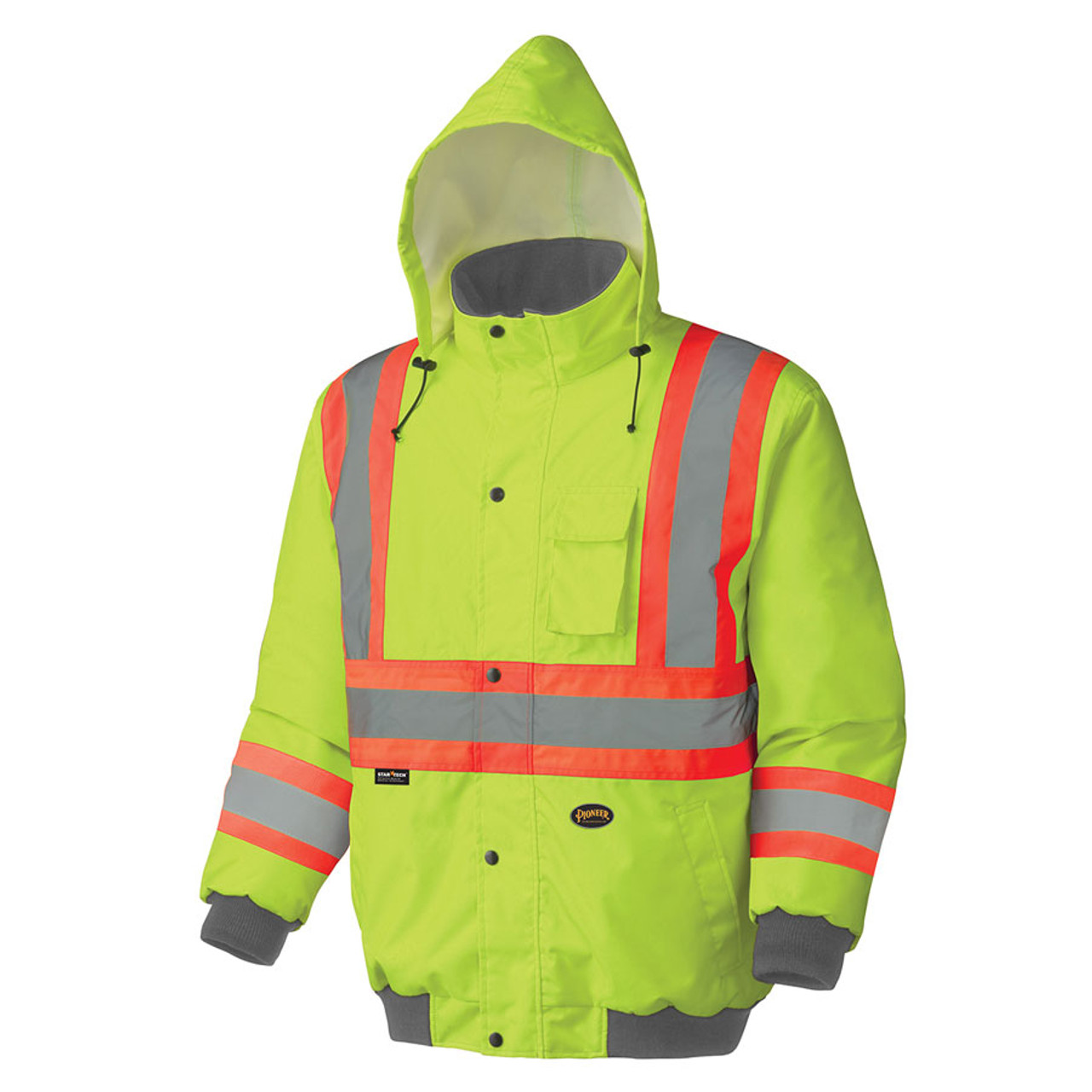 Hi Vis Waterproof Winter Insulated Safety Bomber Csa Class 2