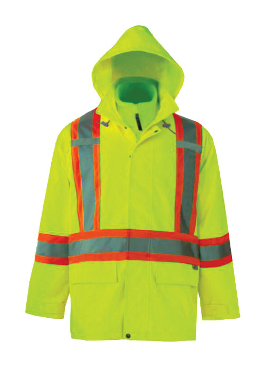 Hi-Vis Tri-Zone 3-in-1 Waterproof Safety Jacket | Viking 6400JO+