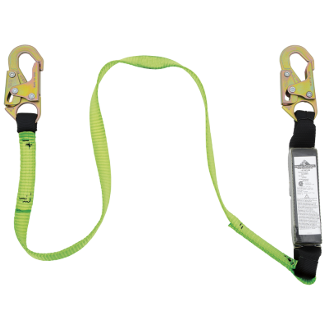 E6 Shock Absorbing Lanyard - SP - Single Leg - Snap Hooks