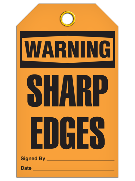 Bilingual Warning Sharp Edges | PKG/25 | Incom TG7017