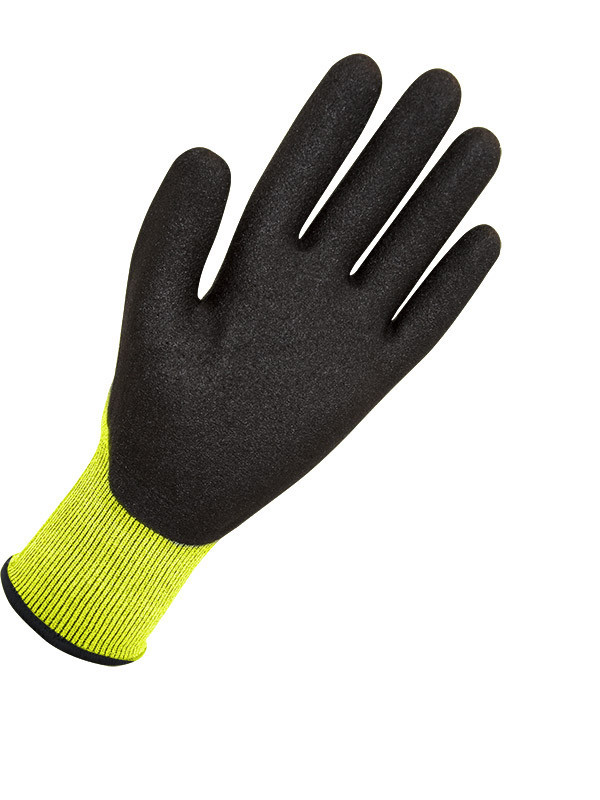 CutX Seamless Knit HiViz Yellow PU Foam Palm Pack of 12 Cut Level