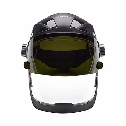 QUAD 500 Faceshield Clear Antifog PC Shd 5 FLIP w/HHIS | Jackson Safety