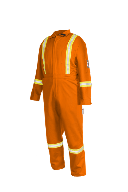 Orange Premium Hi-Vis FR Safety Coverall | Protecting  U WR-FR-ORG   Safety Supplies Canada