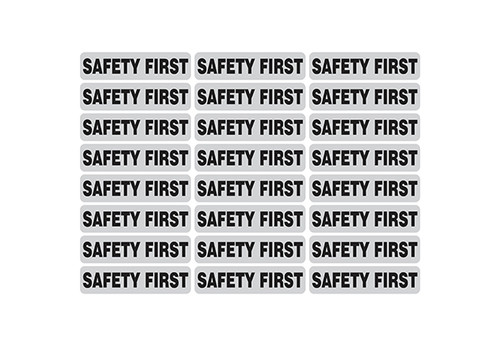 "Safety First" Reflective Strip - 1" X 4"