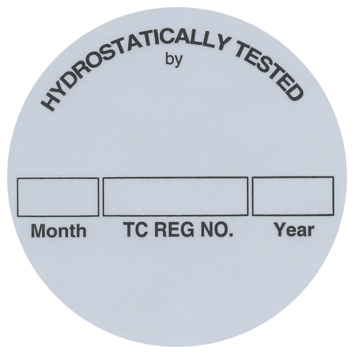 Composite Cylinder Test Labels
