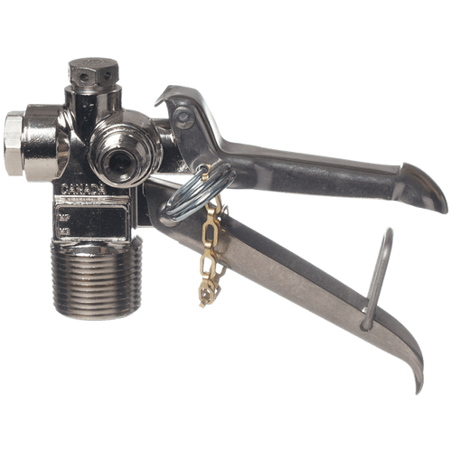 CO2 Valve with Latch for 1" Neck Steel Cylinders