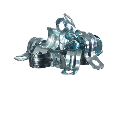 1/2" EMT and 3/8" Pipe Hole Strap - 100/Box