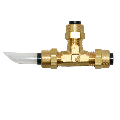 Venturi Tee 1/4 In Tube Brass