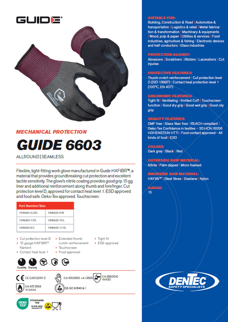 Guide 6603 Cut Protection Glove