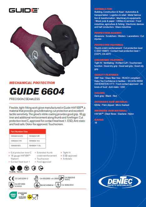 Guide 6604 Cut Protection Glove