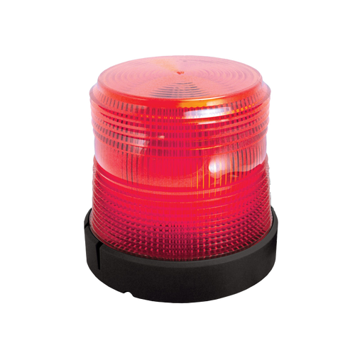 Red Low Profile Fleet LED Beacon Permanent Mount