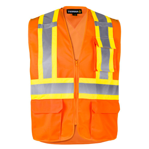 Terra HI-VIS Safery Vest With Zipper