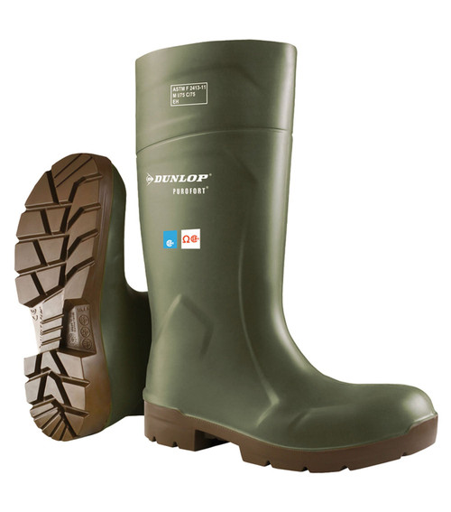 Purofort FoodPro Safety, Green | Insulated Agrifood PU Work Boots