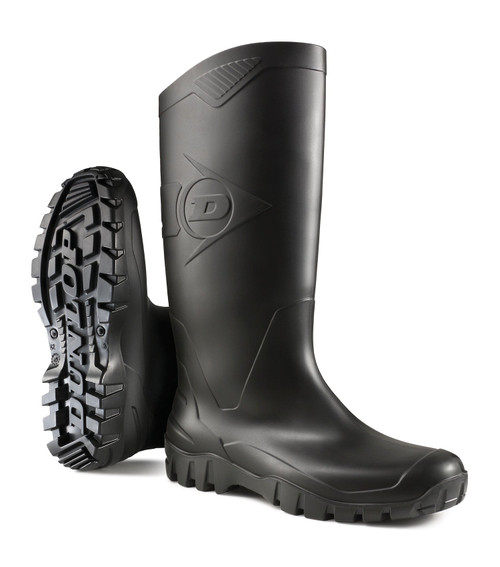 Dane Soft Toe, Black | Waterproof 14'' Boots, Durable PVC