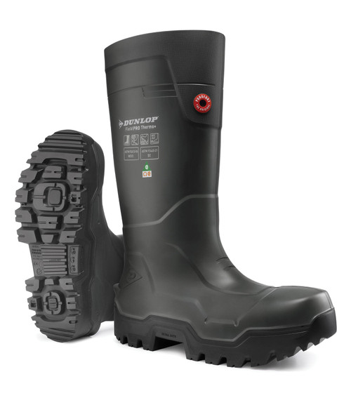 FieldPRO Thermo+ Full Safety, Black | 15" Insulated PU Work Boots