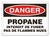 OSHA Safety Sign | Danger Propane Inerdit Fumer  | INCOM SSF1075V, SSF1075A, SSF1075P, SCF1075V, SCF1075A, SCF1075P, SAF1075V, SAF1075P   Safety Supplies Canada