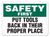 OSHA Safety Sign | Safety Put Tools Back | INCOM SS5030V, SS5030A, SS5030P, SC5030V, SC5030A, SC5030P, SA5030V, SA5030P   Safety Supplies Canada