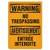 OSHA Safety Sign | Warning E/F No Tress | INCOM SS6015V, SS6015A, SS6015P, SC6015V, SC6015A, SC6015P, SA6015V, SA6015P   Safety Supplies Canada