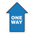 One Way - Floor Sign | INCOM FS1022V   Safety Supplies Canada