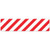 /////////// Hazard Stripe - Red/White - 6"x24" Floor Sign 6/pkg