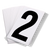 Truck Placard UN White Numbers - 50 pcs