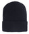 Terra Acrylic Knitted Ribbed Toque - Black