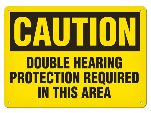 OSHA Safety Sign | Caution Double Hearing | INCOM SS2061V, SS2061A, SS2061P   Safety Supplies Canada