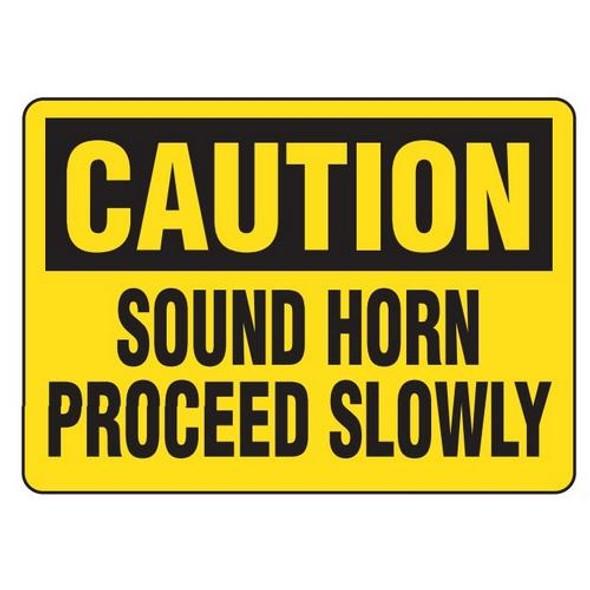 OSHA Safety Sign | Caution Sound Horn  | INCOM SS2076   Safety Supplies Canada