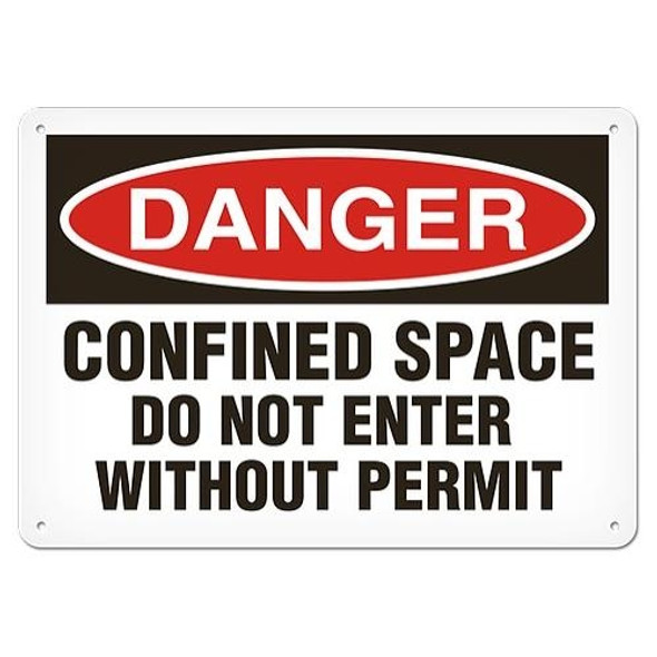 OSHA Safety Sign | Danger Confined Etr  | INCOM SS1085   Safety Supplies Canada