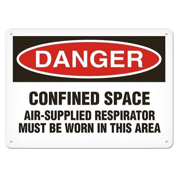 OSHA Safety Sign | Danger Confined Res  | INCOM SS1088   Safety Supplies Canada