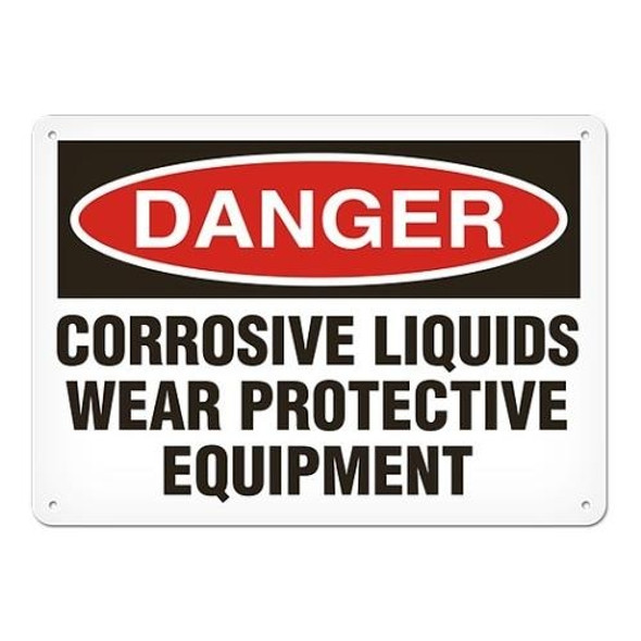 OSHA Safety Sign | Danger Corrosive Liq | INCOM SS1011   Safety Supplies Canada