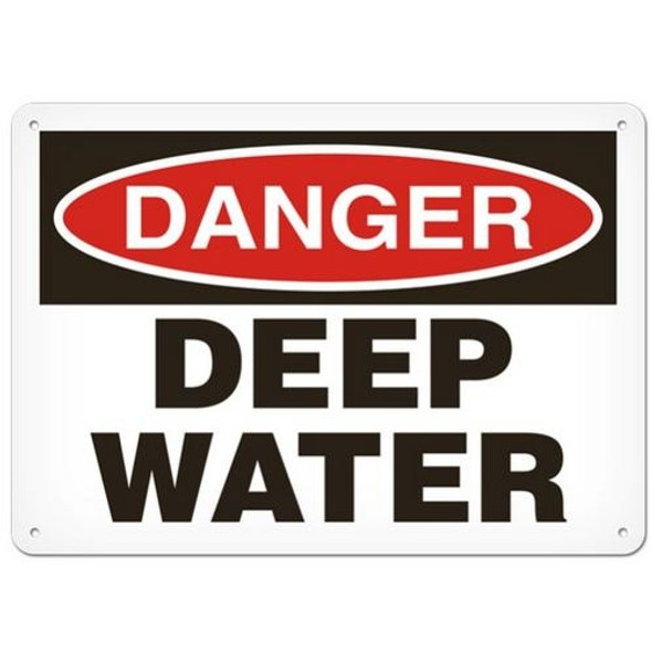 OSHA Safety Sign | Danger Deep Water  | INCOM SS1154   Safety Supplies Canada
