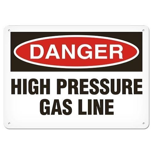 OSHA Safety Sign | Danger Gas Line  | INCOM SS1082V, SS1082A, SS1082P, SC1082V, SC1082A, SC1082P, SA1082V, SA1082P   Safety Supplies Canada