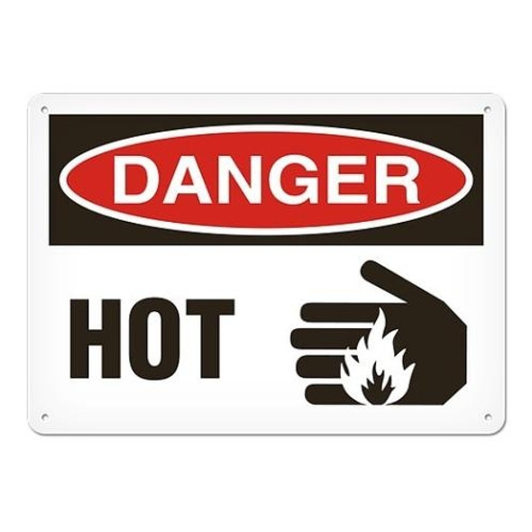 OSHA Safety Sign | Danger Hot  | INCOM SS1025V, SS1025A, SS1025P, SC1025V, SC1025A, SC1025P, SA1025V, SA1025P   Safety Supplies Canada