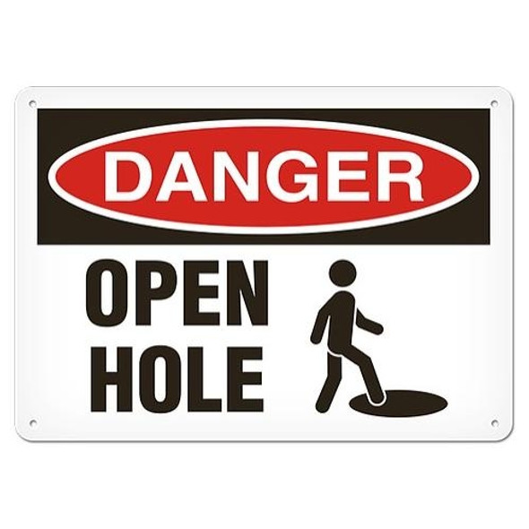 OSHA Safety Sign | Danger Open Hole  | INCOM SS1096V, SS1096A, SS1096P, SC1096V, SC1096A, SC1096P, SA1096V, SA1096P   Safety Supplies Canada