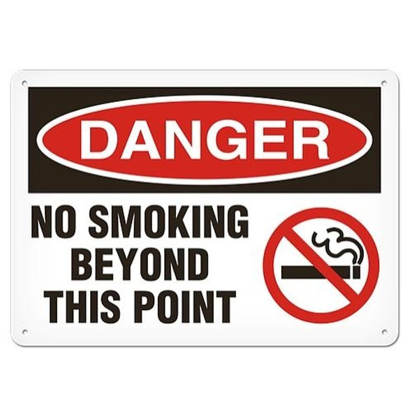 OSHA Safety Sign | Danger Smoke Point  | INCOM SS1067V, SS1067A, SS1067P, SC1067V, SC1067A, SC1067P, SA1067V, SA1067P   Safety Supplies Canada